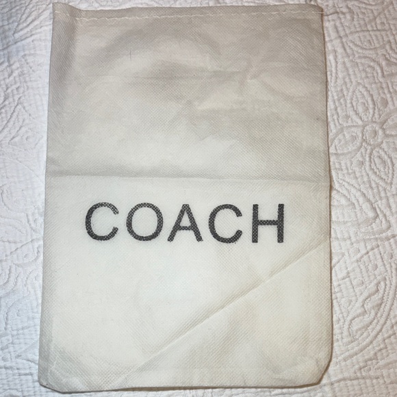 Coach Handbags - Coach White Dust Bag with Black Logo 8”x 12”